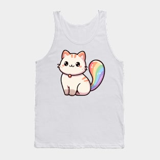 cute rainbow cat tail Tank Top